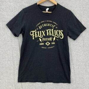 Harry Potter Shirt Womens Medium Felix Felicis Black Short Sleeve Graphic Accio